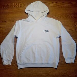 Talentless Women's Logo Hoodie Sweatshirt Size Medium White/Black